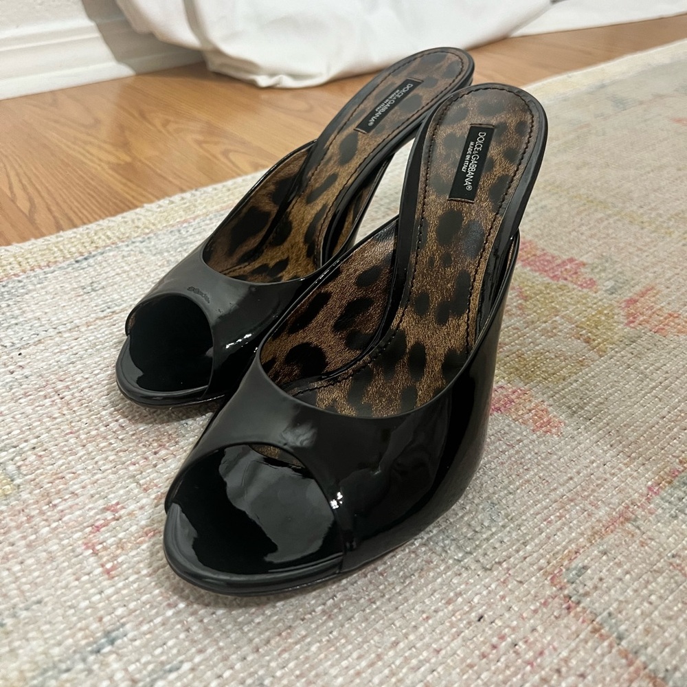 Dolce & Gabbana Black Patent Heels